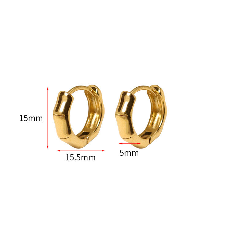 Wholesale Stainless Steel Simple Irregular Wave Pattern Earrings